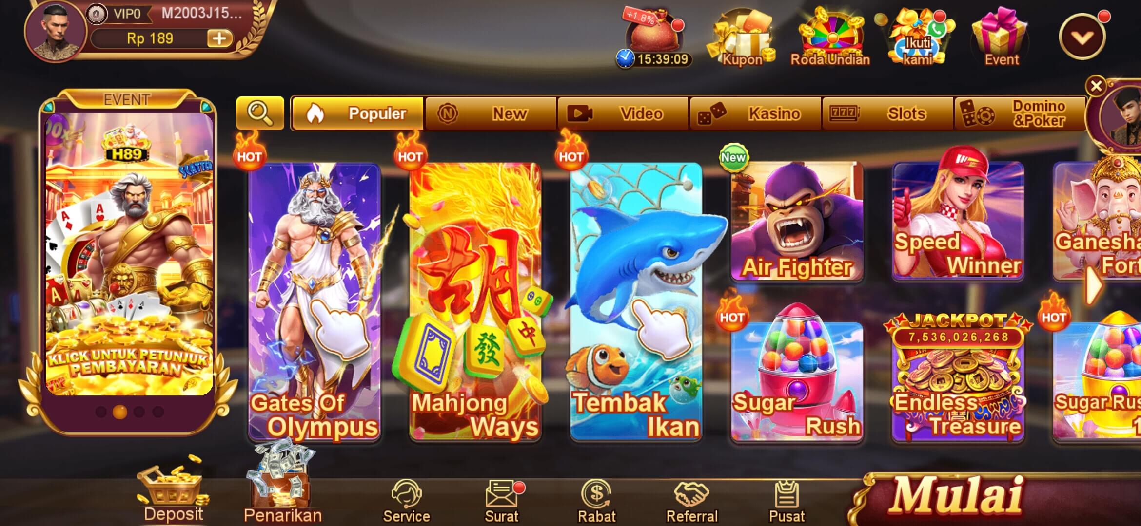 H89 Interface Screenshot 2